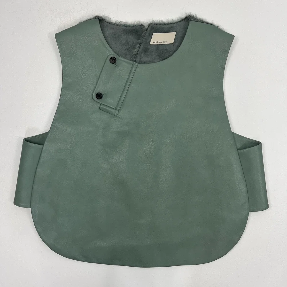 Pet-tree-kor Plank Root Vest Sage‎ Green Mens 48 (Large) Cybercore Urban Modern